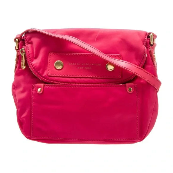 MARC JACOBS Preppy Nylon Mini Natasha Crossbody Bag Pink Magenta - Picture 2 of 16